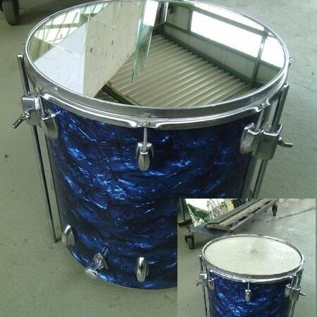 Spiegel auf einer Trommel