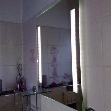 Spiegel + Sandstrahlung und LED Beleuchtung