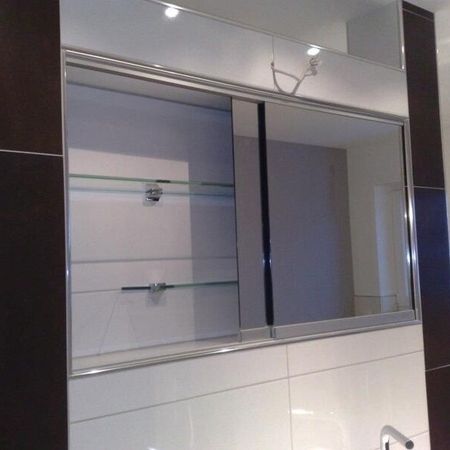 Spiegelschrank mit Laufschienen