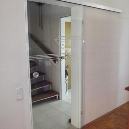 Schiebetür mit Sandstrahlmotive